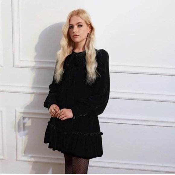 H&M The Vampire's Wife Mini Mystery Velvet  Dress - Picture 2 of 8